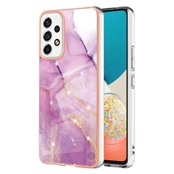 LB3-sarjan galvanoitu IMD-takakuori Samsung Galaxy A53 5G:lle, Marble Ultra Slim Pehmeä TPU iskunkestävä puhelimen kansi