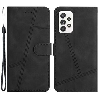 Samsung Galaxy A53 5G Retro Skin-Touch Feeling Full Protection PU-nahkainen lompakon suojus Iskunkestävä puhelintelineen Stand