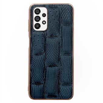 Samsung Galaxy A53 5G -puhelinkotelolle Nano Galvanoitu Mahjong Texture -matkapuhelimen takakuori Aito lehmännahkainen nahka+PC+TPU-matkapuhelimen kuori