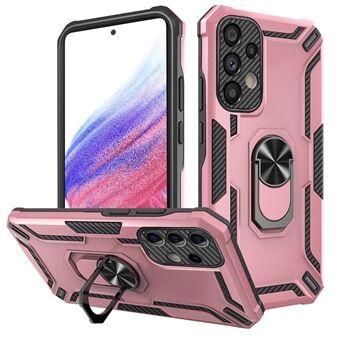 Samsung Galaxy A53 5G Ring Kickstand PC + TPU-puhelinsuojus Magneettinen autotelineen puhelinkotelo