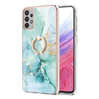 Samsung Galaxy A53 5G YB IMD Series-10 marmorikuvioiselle pehmeälle TPU-puhelinkotelolle IMD Galvanointirengas Ring suojus