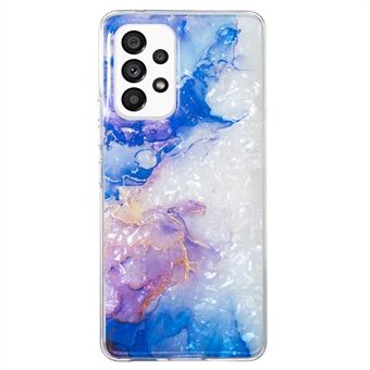 Samsung Galaxy A53 5G IMD Design TPU -puhelinkotelolle Marmorinen kukkakuorikuvioinen kansi