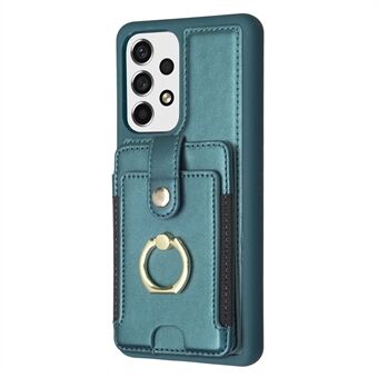 BF27-korttikotelo Samsung Galaxy A53 5G PU-nahkapäällysteiselle TPU-kickstand-puhelimen suojakuorelle