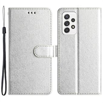 Samsung Galaxy A53 5G Silk Texture Stand Nahkainen Lompakko Puhelinkotelo