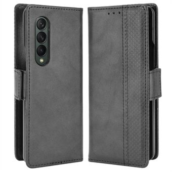 Samsung Galaxy Z Fold4 5G puhelinkuoren puolella magneettisolki Retro-tyylinen lompakko Nahkainen Stand puhelimen kansi