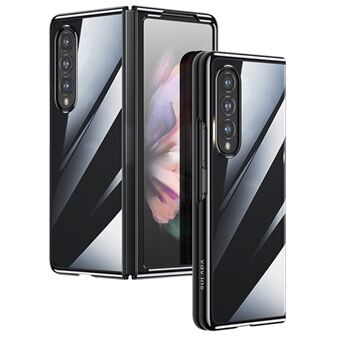 SULADA Samsung Galaxy Z Fold4 5G kirkkaalle taitettavalle puhelinkuorelle galvanoitu keltainen kova puhelimen takakuori