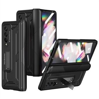 Samsung Galaxy Z Fold4 5G pudotuksen estävälle taitettavalle puhelinkotelolle Kickstand Magneettinen saranan älypuhelimen suojus karkaistulla lasilla näytönsuojakalvolla