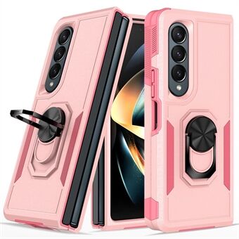 Samsung Galaxy Z Fold4 5G Ring Kickstand suojaava puhelimen suojus PC + TPU putoamisen estävä kotelo