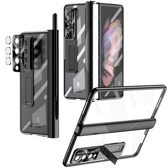 Samsung Galaxy Z Fold4 5G magneettikynän saranan PC-suojus Kickstand läpinäkyvä puhelinkotelo karkaistu lasikalvo / kynäkynä