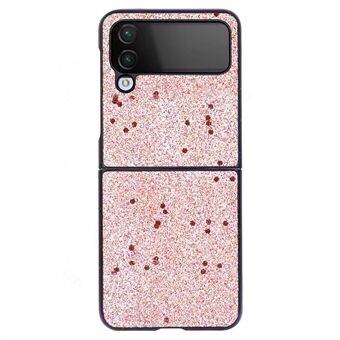 Samsung Galaxy Z Flip4 5G Glitter Skin Suojakuori PU Nahkapäällysteinen PC Liukumaton Iskunkestävä Puhelinkotelo