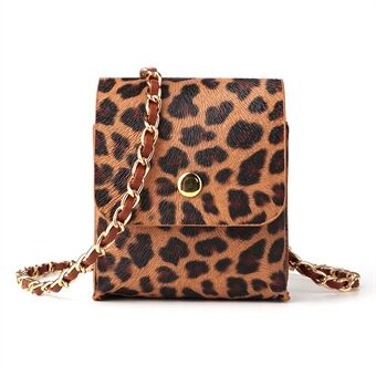 Samsung Galaxy Z Flip4 5G Crossbody puhelinlaukkukotelo Leopard Pattern PU nahkainen puhelintasku olkahihnalla