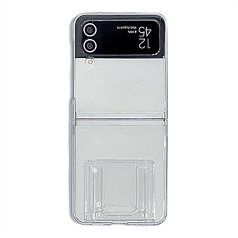 Samsung Galaxy Z Flip4 5G Piilotettu Kickstand Clear Phone Kotelo Kova PC Taitettava puhelimen kansi