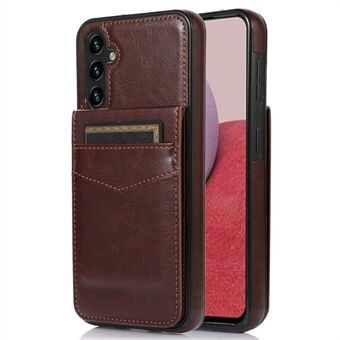 Samsung Galaxy A14 5G / 4G PU Nahka + TPU Kickstand Case -korttikotelolle matkapuhelimen suojus