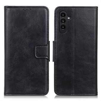 Samsung Galaxy A14 5G Crazy Horse Texture Wallet Folio -puhelimen kotelolle koko rungon haljasnahkainen magneettikiinnitys Stand