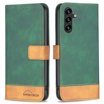 BINFEN COLOR BF Nahka Series-7 Samsung Galaxy A14 5G Style 11 Flip Stand lompakkokotelo Skin Touch Matte PU-nahka värillinen liitos matkapuhelimen suojakuori