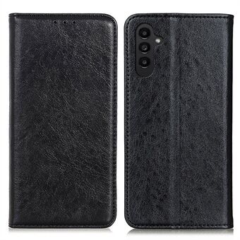 Samsung Galaxy A14 5G PU-nahkaiselle Stand Crazy Horse Texture Magneettinen, automaattisesti imeytyvä iskunkestävä kansi