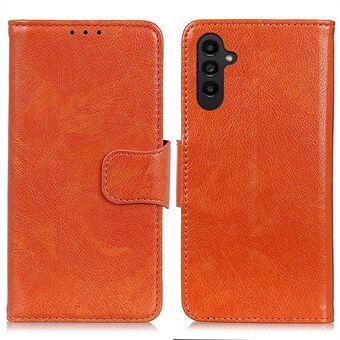 Samsung Galaxy A14 5G / A14 4G iskunkestävälle Nappa Texture -puhelimen kotelolle Halkaistu nahka Magneettinen Flip Folio Stand Suojaava matkapuhelimen suojus