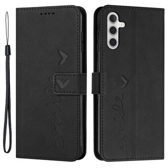 Skin-touch PU-nahkainen matkapuhelimen suojus Samsung Galaxy A14 5G:lle, sydämen muotoinen painatus puhelinkotelo Flip Stand Lompakko