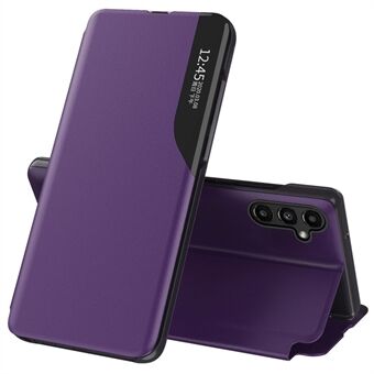 Samsung Galaxy A14 5G / A14 4G PU Nahkainen Näkymäikkuna Flip Case Stand Naarmuuntumaton koko kehoa suojaava puhelinkotelo