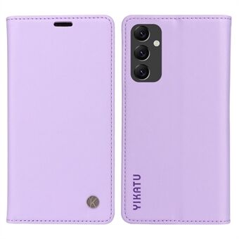 YIKATU YK-001 Samsung Galaxy A14 5G PU Nahkaiselle Täyssuojakuorelle Magneettinen Automaattisesti imeytyvä puhelintelineen Stand suoja