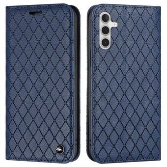 Samsung Galaxy A14 5G Litchi Texture PU-nahkaiselle RFID-suojapuhelimelle Stand Rhombus kohokuvioitu matkapuhelimen lompakkokotelo