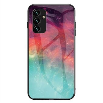 Samsung Galaxy A14 5G Starry kuviotulostus karkaistu lasi puhelinkuori Scratch kova PC + pehmeä TPU takakansi