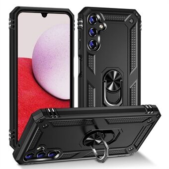 Samsung Galaxy A14 5G Military Grade iskunkestävälle puhelinkuorelle Ring Kickstand Design PC + TPU-pudotuksenkestävä kansi