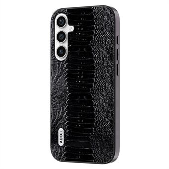 ABEEL Takaisin Puhelinkuori Samsung Galaxy A14 4G / 5G , aito lehmännahalla päällystetty PC+TPU Crocodile Texture Cover