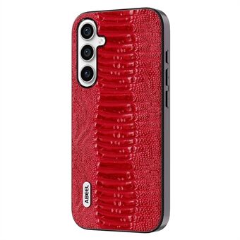 ABEEL Takaisin Puhelinkuori Samsung Galaxy A14 4G / 5G , aito lehmännahalla päällystetty PC+TPU Crocodile Texture Cover