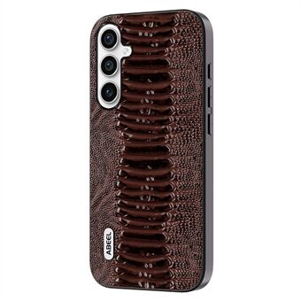 ABEEL Takaisin Puhelinkuori Samsung Galaxy A14 4G / 5G , aito lehmännahalla päällystetty PC+TPU Crocodile Texture Cover