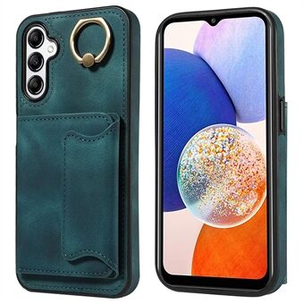 001 Samsung Galaxy A14 5G / A14 4G Ring korttipidikkeen suoja Skin-touch PU-nahka + TPU-puhelinkotelo