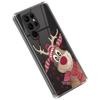 Samsung Galaxy S23 Ultra Christmas Element -kuviotulostuskotelolle Pehmeä TPU- Scratch- Kestävä läpinäkyvä kansi