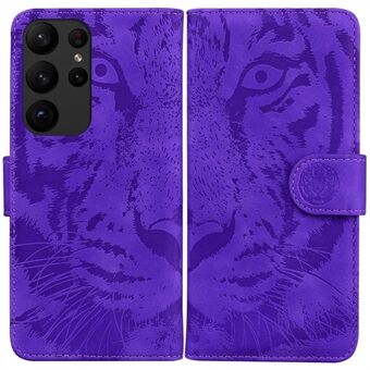 Samsung Galaxy S23 Ultra Tiger Pattern Painettu läppäkotelo PU-nahkainen Stand magneettikiinnitys Folio Lompakon puhelimen kansi