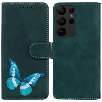 Samsung Galaxy S23 Ultra Butterfly -kuviotulostus Flip-puhelimen kotelo Skin-touch PU-nahkainen Stand Täysi suojaava kansi