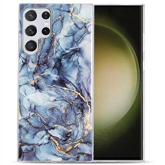 Samsung Galaxy S23 Ultra IMD Marble Pattern -törmäyksenestoinen TPU-kotelon takasuoja puhelimen suojus