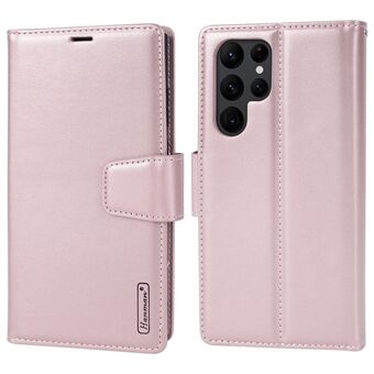 HANMAN Miro2 Series Samsung Galaxy S23 Ultra irrotettava lompakkokotelo PU-nahkainen irrotettava sisäinen magneettinen TPU- Stand puhelimen kansi