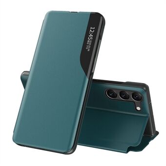 Samsung Galaxy S23 PU Nahkainen puhelinkotelo Näkymäikkuna Flip Stand Case Scratch suojakotelo