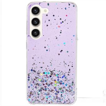 Samsung Galaxy S23 Starry Sky Sparkle Epoxy Soft TPU -puhelinkotelolle suojaava takakansi