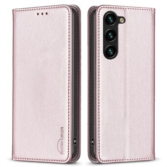 BINFEN COLOR BF18 Samsung Galaxy S23 PU-nahkaiselle puhelinkotelolle Korttipaikat Stand Folio Flip Cover