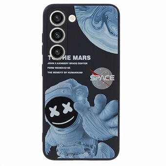 Samsung Galaxy S23 -puhelimen TPU-kotelolle Astronaut-kuviotulostus Scratch puhelimen kansi