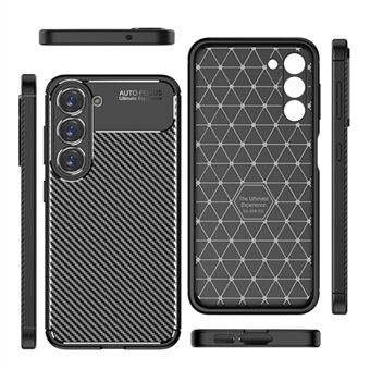 Samsung Galaxy S23+:lle Carbon Fiber Texture Joustava TPU-puhelinkotelo Pudotuksenkestävä takakansi