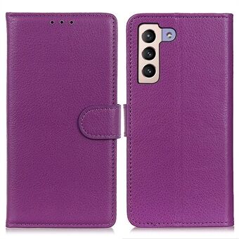 Samsung Galaxy S23+:lle Litchi Texture PU-nahka Full Protection Shell Stand lompakkosuoja