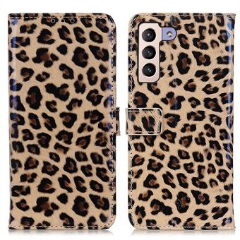 Samsung Galaxy S23+ Leopard Pattern -lompakkopuhelinkotelolle PU-nahkainen Stand magneettilukko iskunkestävä kansi