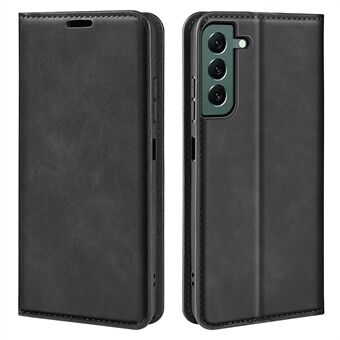 Samsung Galaxy S23+:lle Skin-Touch Feeling PU-nahkainen lompakkopuhelinkotelo Stand Piilotettu magneettisen absorptiofolion kansi