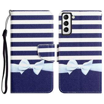 Samsung Galaxy S23+ Cross Texture Stand Wallet -puhelinkotelolle PU-nahka + TPU-kuviotulostus iskunkestävä kansi