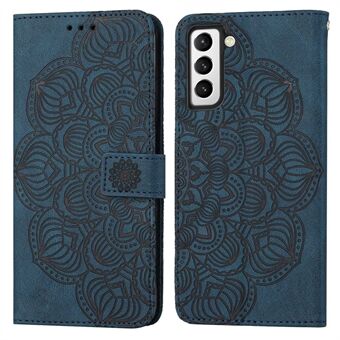 Samsung Galaxy S23+:lle Mandala kukka painettu Folio Flip Phone Case PU Stand hihnalla