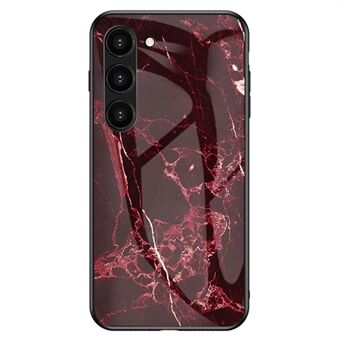 Samsung Galaxy S23+:lle Marble Pattern Printing Karkaistu lasi Takakuori Iskunkestävä PC +TPU-kehyksen Scratch- Kestävä puhelimen kansi