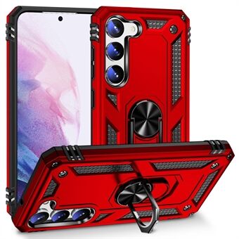 Samsung Galaxy S23+:lle Putoamisenkestävä Military Grade Case Case Ring Kickstand Design PC + TPU takakansi