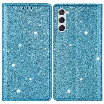 Samsung Galaxy S23+ Glitter Sequins Taitettava Stand PU-nahkainen korttipidike putoamisen estävä suojus