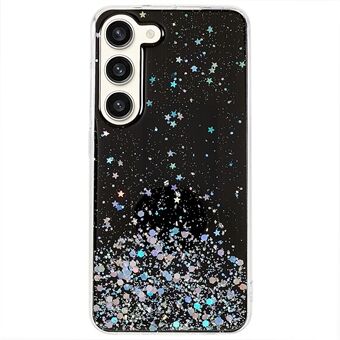 Samsung Galaxy S23+ Starry Sky Sparkle Epoksipuhelinkotelolle Iskunkestävä TPU-suojattu takakansi